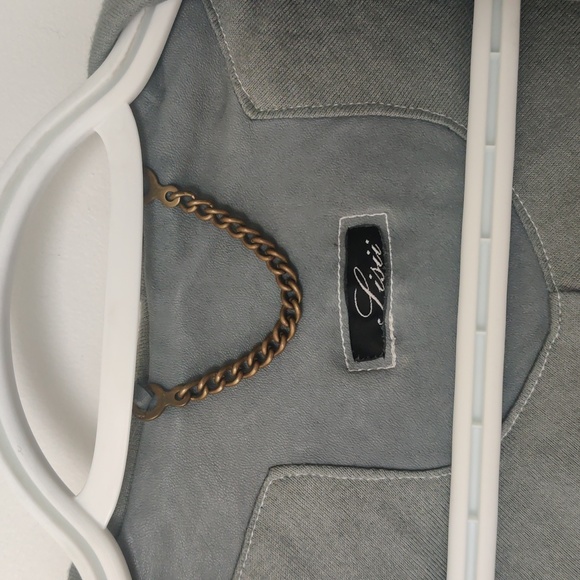 Luxury Designer Japanese Brand Leather Sky Blue Hoodie Jacket Boomer - Picture 6 of 6